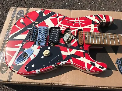 EVH Striped Series Frankenstein Frankie Red With Black Stripes Relic • $1999.99