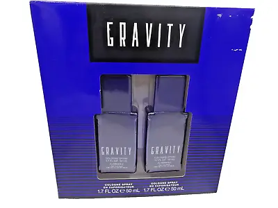 Gravity By Coty 2 Pc Gift Set - Two 1.7 Oz Cologne Spray  New Boxed Fresh  • $45