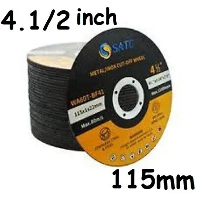 115mm Metal Cutting Discs 1mm For 4.1/2  Angle Grinder Disc 4.5 Inch UK SELLER • £1.95