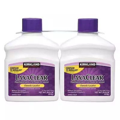 LaxaClear Polyethylene Glycol 3350 Laxative Powder 100 Doses Compare To MiraLax • $31.98