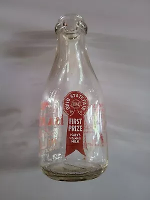 Rare Isalys Vintage Milk Bottle Antique 1st Place 1940 Ohio State Fair • $75