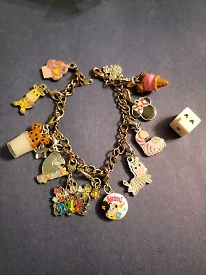 Disney Charm Bracelet Eeyore Rhinestone Mickey Head And Many More Official Charm • $50