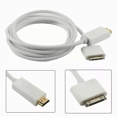 Dock Connector 30Pin To HDMI Male TV Adapter Cable For IPhone 4 4s And IPad 1 2  • £6.95