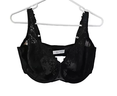 Bali Bra 40DDD Full Coverage Underwire Sheer Lace Lightly Lined Minimizer 3573 • $19.99