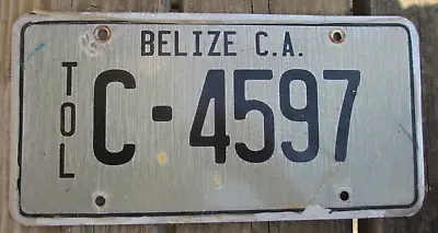 TOLEDO BELIZE Expired 1989 Series Metal License Plate - C-4597 • $44.99