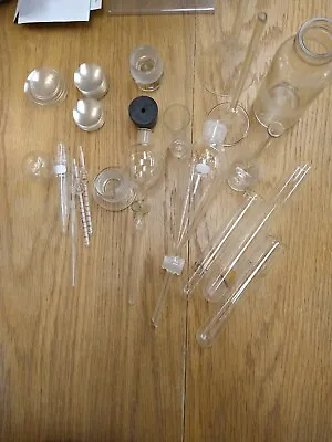 45 Lot Vintage Pyrex Lab Glassware Pipette Separatory Funnel Tubes Test Bottle • $89.99