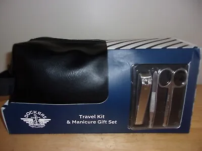 Dockers Travel Kit & Manicure Gift Set Black Zip Dopp Bag Kit NEW • $24.99
