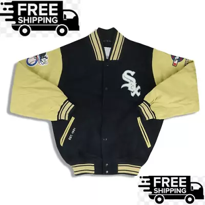 2005 Chicago White Sox World Series Champions Black Varsity Jacket Free Shipping • $109.99