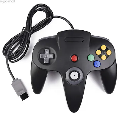 Wired Classic N64 Controller Gamepad Remote Joystick For N64 CONSOLE BLACK • $11.30