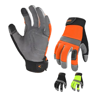 Vgo 1/3Pairs Synthetic Leather Work Gloves For Men Mechanic Gloves(SL7584) • $13.58