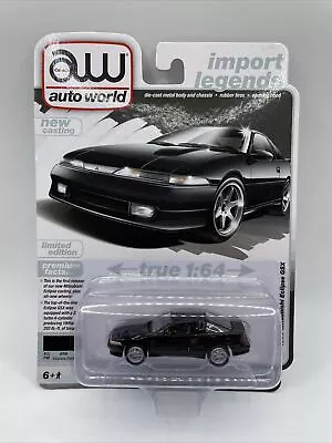 New 2024 Auto World Import Legends New Casting 1990 Mitsubishi Eclipse GSX Black • $18