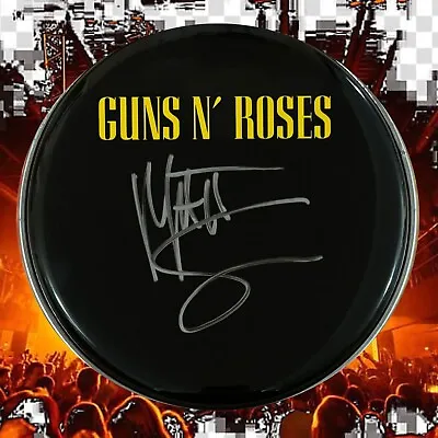 GFA Guns N' Roses Drummer  * MATT SORUM *  Signed 10  Drumhead PROOF M7 COA • $240