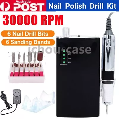 Durable Portable Nail Drill Rechargeable E File Machine Manicure Pedicure Art AU • $69.99