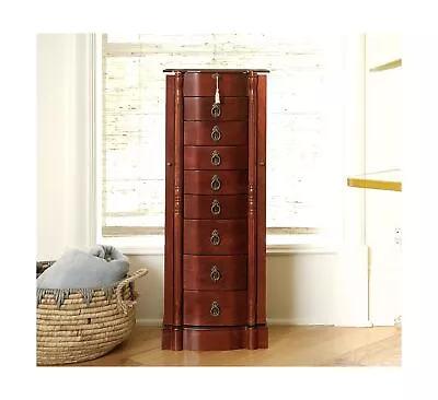 Hives And Honey 6008-608 Jewelry Armoire Cherry Cabinet • $409.05