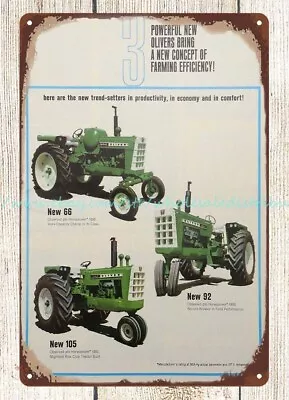 1965 OLIVER TRACTOR ROW CROP Agriculture Farming Equipment Metal Tin Sign • $18.96