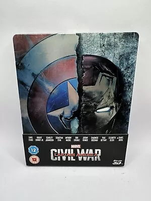 Marvel Captain America Civil War Blu-Ray 3D Zavvi Steelbook • £6.99