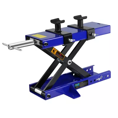 1100 Lbs Steel Motorcycle ATV Scissor Lift Jack Crank Hoist Stand With Saddle • $81.50