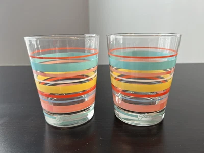$15 • Buy Vintage Fiestaware Drinking Glasses (set Of 2)