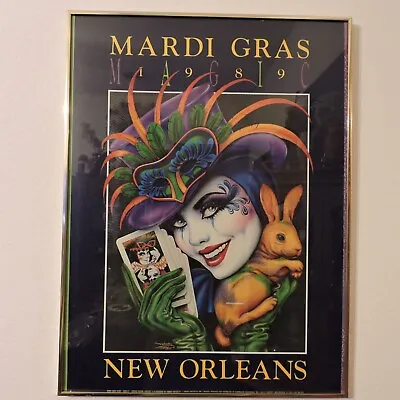 Mardi Gras Magic Poster Andrea Mistretta New Orleans 1989 Framed • $79.99