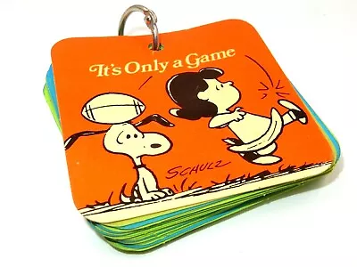 Vintage Peanuts Comic Strip  Its Only A Game Snoopy  Flipcards By Hallmark • $19.95