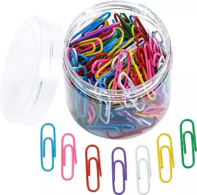 200 Paper Clips 28Mm Colorful Paper ClipsSmall Paper Clips Reusable Paper Clips • $7.99