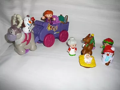Little People Lot Sleigh Sven Olaf MRS. Claus Baby Jesus Reindeer Snowman Elf ++ • $7.99