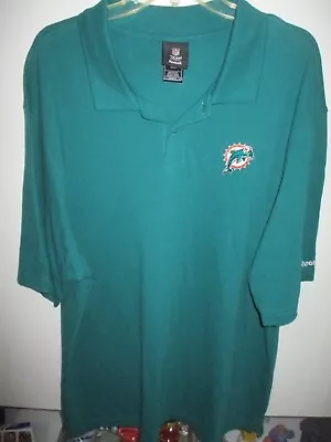 Nfl Team Apparel Reebok-miami Dolphins Ss Polo Shirt Sz Xl (oversized) • $6