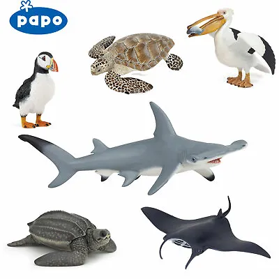 PAPO Wild Animal Kingdom OCEAN  - SHARKS WHALES PENGUINS ETC - Choice Of 33 • £4.49