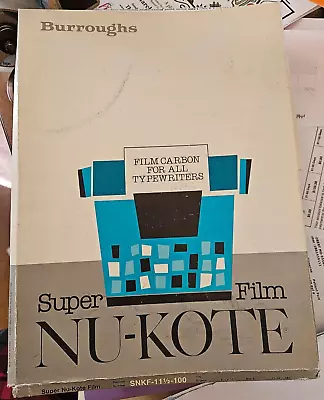 Typewriter Carbon Paper Burroughs Super Nu-Kote Vintage 30 Sheets • $5