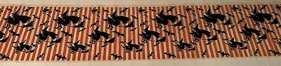 Vintage Halloween Dennison’s Crepe Paper Witch Bats Banner Border Over 6'L RARE! • $439