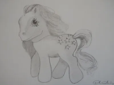 Original Hand Drawn Pencil Drawing Of A My Little Pony Children's Horse Toy • $31.57