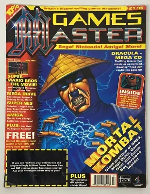 Gamesmaster Issue 7 June 1993 Mortal Kombat Snes Megadrive 90’s Vintage Retro • £14.99