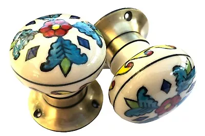 £16.99 • Buy Ceramic And Glass Room Door Knobs Mortice Door Knobs Door Turners Shabby Chic