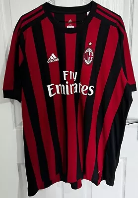 AC Milan Milano Adidas 2XL Home Football Shirt Jersey 2017/18 Calcio • £39