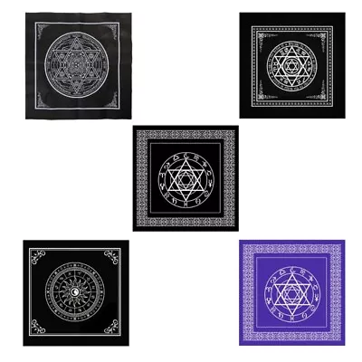 Square Pendulum Divination Tablecloth Tarots Card Pad Runes Altar Table Cloth • £5.18