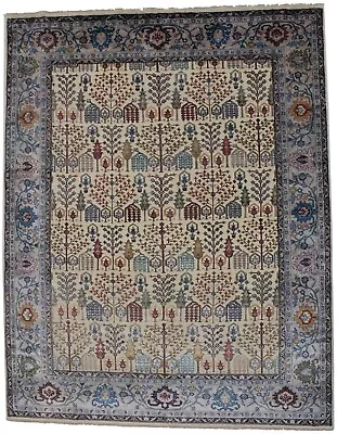 Modern Garden Bamboo Silk Viscose 8X10 Handmade Oriental Rug Home Decor Carpet • $1688