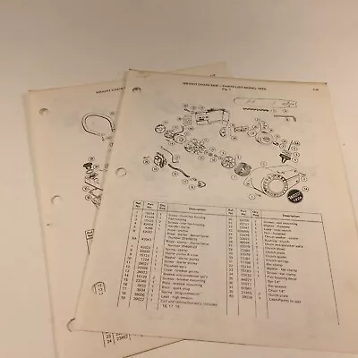 $24.99 • Buy 1976 Wright Model 122A Chain Saw Parts List 35002 Carburetor