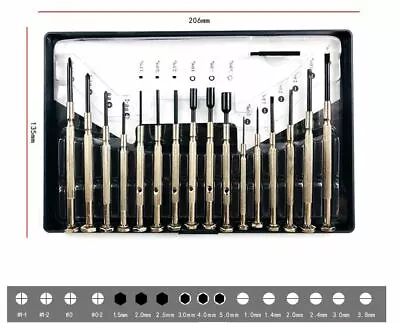 Small Mini Precision Screwdriver 16 PCs Set For Watch Jewelry Glasses Electronic • $9.99