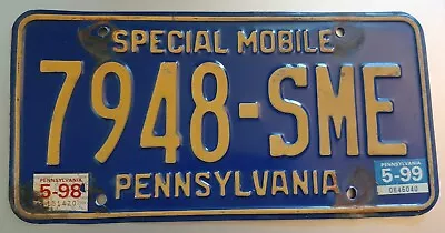 Rare 1990's Pennsylvania Special Mobile Equipment License Plate PA Penna • $40