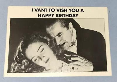 Vintage Birthday Card Dracula Bela Lugosi 1984 • $2.75