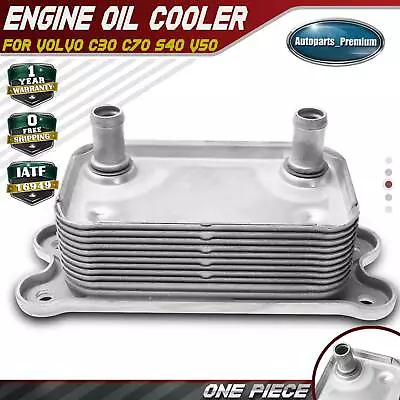 Engine Oil Cooler For Volvo C30 2007-2013 C70 2006-2013 S40 2004-2011 V50 05-11 • $28.49