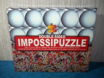 Double-sided Golf Impossipuzzle / Balls And Tees - 550 Pce Jigsaw - New & Sealed • £12.34
