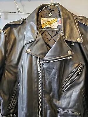 Schott Leather Jacket. Size 48...xl? Schott Nyc Leather Motocycle Jacket. Great. • $400