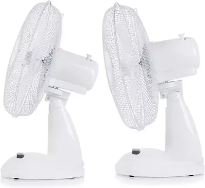 New! 12  3 Speed Oscillating Free-standing Cooling Desk Table Fan • £29.99