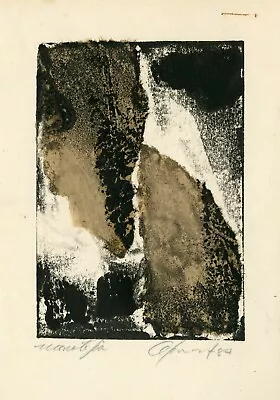 Monotype Of Humberto Alonso Fleitas 1987. Original Signed By The Artist • $100