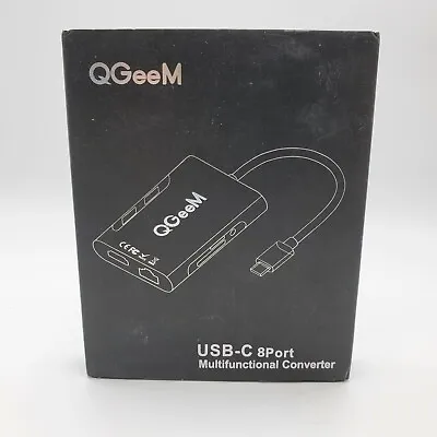 $24 • Buy NEW  QGeeM USB-C 8 Port Multifunctional Converter To Ethernet, HDMI, USB 3