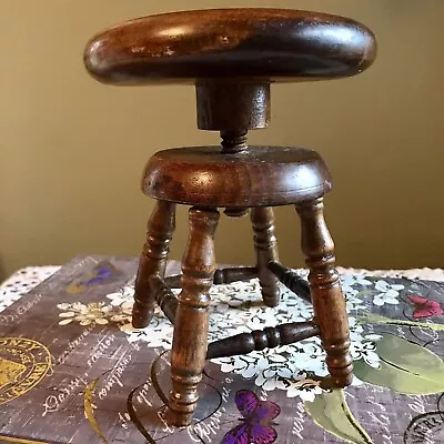 Vintage Salesman Sample / Miniature Piano Doll Bench Stool 6” X 5  • $28