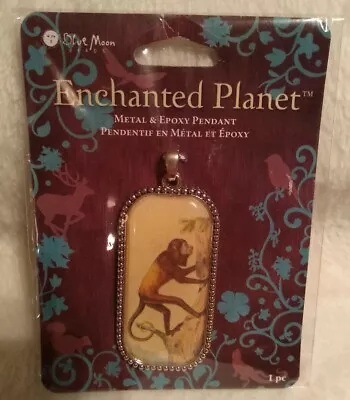 Enchanted Planet Monkey Climbing Tree Silver Necklce Pendant (Only) Jewelry New • $8