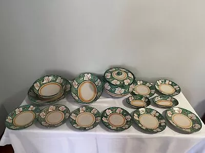14 CAS Vietri Italy 550 Italian Pottery Dinnerware Set Plates Platter Bowl Leaf • $159.99