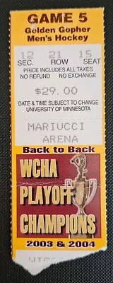 Minnesota Gophers Wisconsin Hockey Ticket Stub 11/6 2004 Irmen 2 G Guyer Peltier • $7.75